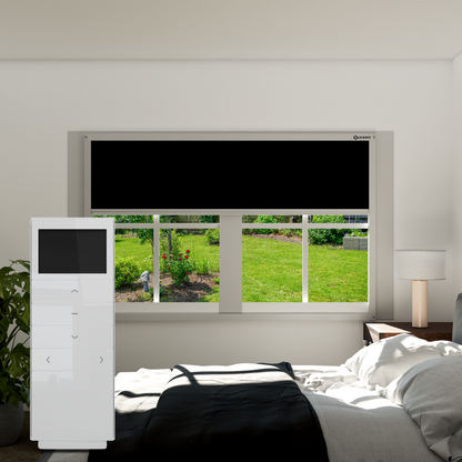 Motorized Non-Drill Honeycomb Blackout Blinds