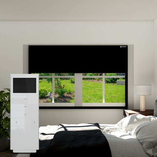 Motorized Non-Drill Honeycomb Blackout Blinds